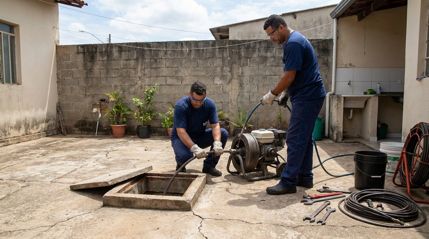 Sucção de Resíduos em Ajapi, Rio Claro‑SP
